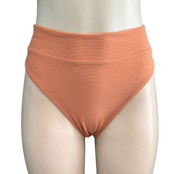 Billabong Tanlines Ceci High-Waisted Rise Tan Color Bikini Swim Bottoms Small - Picture 2 of 9